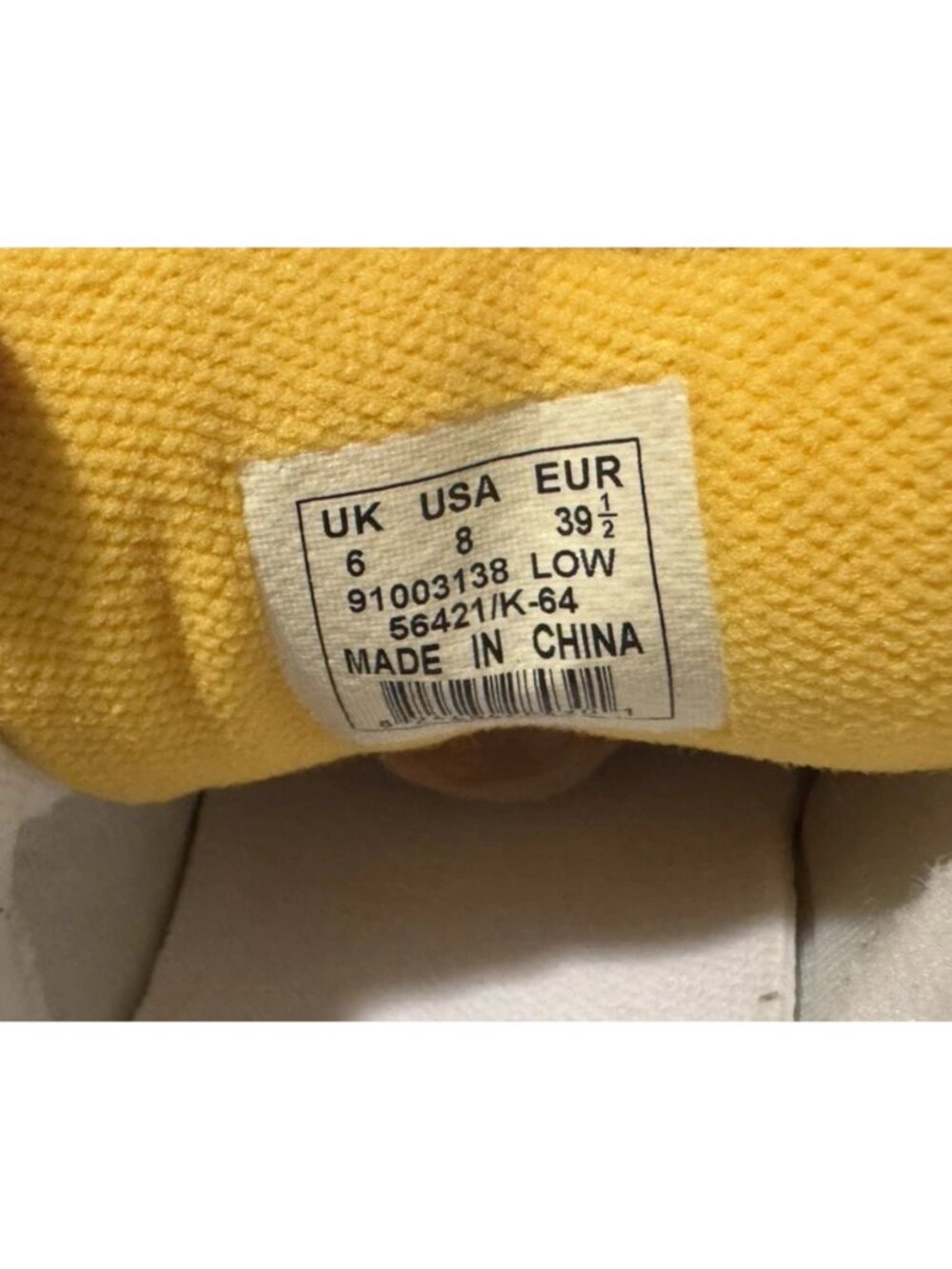 K-Swiss Women Denley Low Top Shoe Sneaker White Yellow Size 8 new - Picture 9 of 10